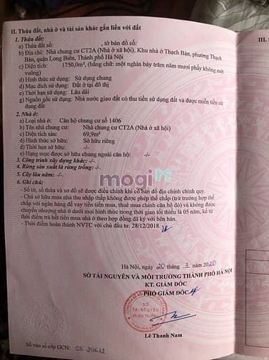 Hình ảnh Bán chung cư CT2A Thạch Bàn, LB, HN, 2 ngủ, 1,5 tỷ