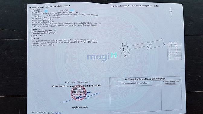 Hình ảnh Nhượng 600m2 đất thổ cư phú cát - quốc oai.