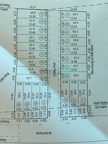 Hình ảnh Đất đường cây keo 55m2, đường 7m sau chung cư sunview. Giá 4ty4 thương