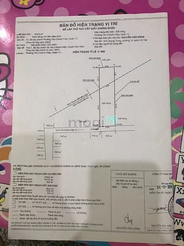 Hình ảnh Bán đất hẻm tân chánh Hiệp 10,  quận 12