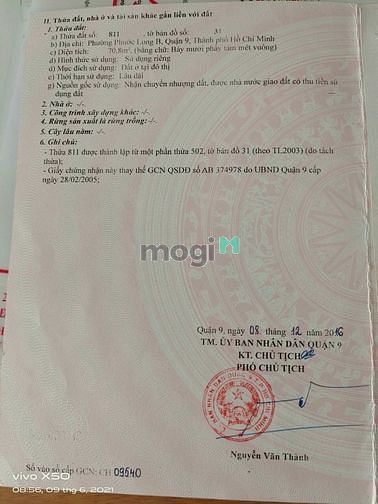 Hình ảnh Cần bán gấp đất hẻm 141,đương 339 ,p phước long B ,TP thủ đức