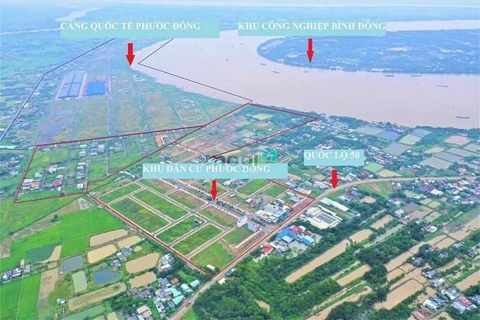 Hình ảnh Bán đất thổ cư sổ riêng KDC Phước Đông ngay TT Cần Đước 100m2, 960 tr