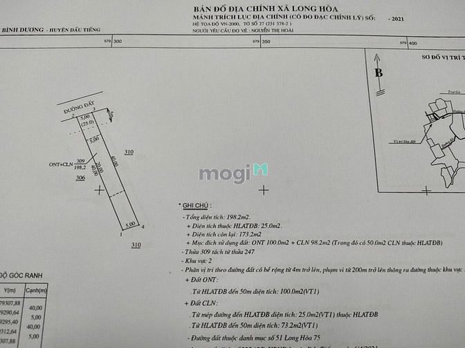 Hình ảnh Bán đất Long Hòa, Dầu Tiếng, DT5×42, TC100m2, SHR, giá 680 triệu chốt