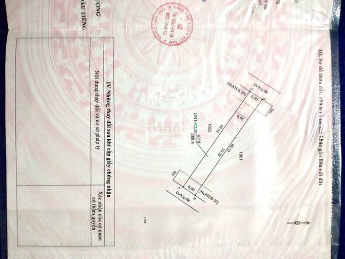Hình ảnh Bán lô đất 2MT, Long Hòa, Dầu Tiếng, DT:6×48, TC200m2, SHR, 1.550 tỷ
