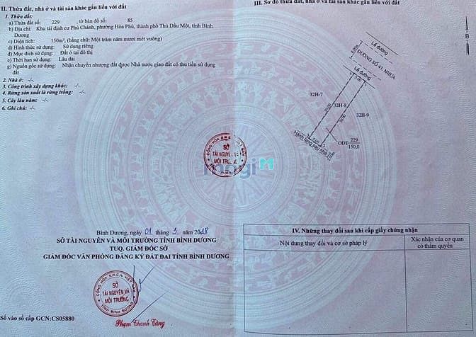 Hình ảnh Bán đất TĐC Phú Chánh, Phú Hoà, TDM, DT150m2, TC100%, SHR, 3.6 tỷ