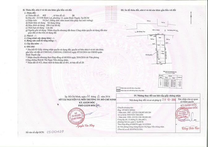 Hình ảnh HÀNG HIẾM - Bán Đất MT Hẻm 21 P.13 Bình Lợi DT 54m2 Thông ô Tô