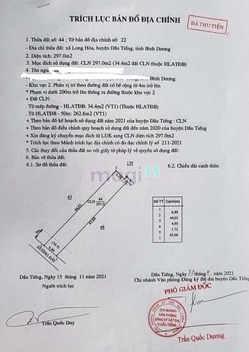 Hình ảnh Bán đất Long Hoà, Dầu Tiếng, DT: 6.89x43, SHR, giá 770 triệu chốt
