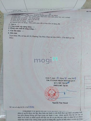 Hình ảnh Bán 105m2 đất thổ cư .ngang 5 đường hoàng hữu nam,P tân phú.Q9