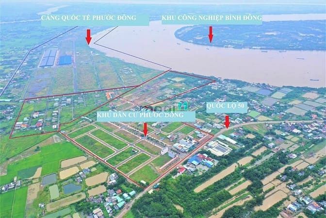 Hình ảnh Khu dân cư Phước Đông 100m2 giá 550tr MT Quốc lộ 50