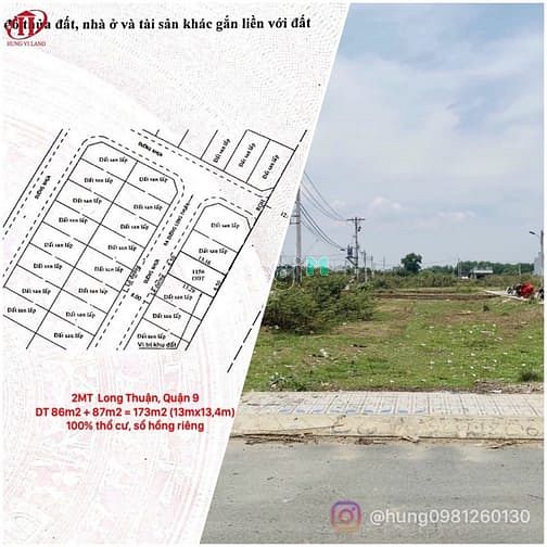 Hình ảnh HVL Cần tiền bán gấp 2 lô đất liền kề có 2MT Long Thuận Q9 28/12