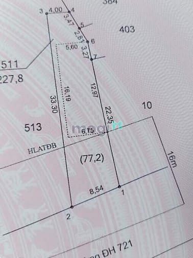 Hình ảnh Bán đất MT DH721, Long Hoà, Dầu Tiếng, DT227m2, TC100m2, SHR, 990 trệu