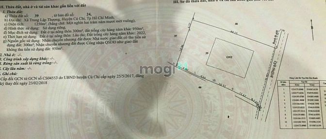 Hình ảnh Bán đất 1300m2 xã Trung Lập Thượng, 30x45m, 300m thổ, 6 tỷ
