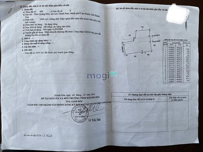 Hình ảnh Cần bán  lô đất  Thôn Quảng Hòa , xã Cam Thành Nam , Tp Cam Ranh,KH