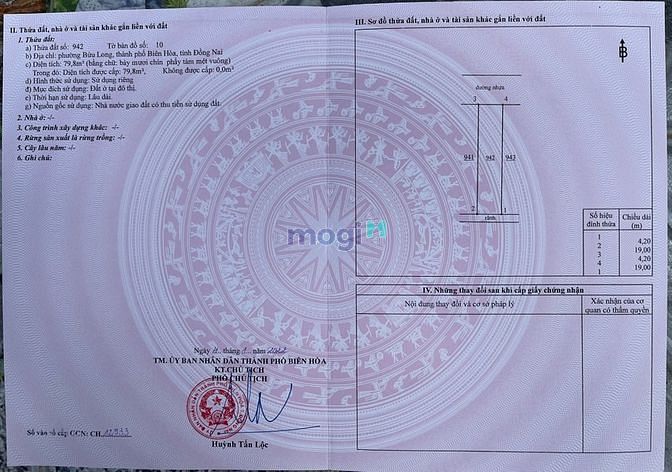 Hình ảnh Bán đất tđc Bửu Long 3, mặt đường F6, vị trí đẹp, 80m2 giá 3.45 tỷ.