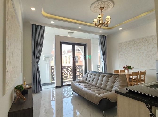 Hình ảnh 1pn phong cách Châu Âu sang chảnh tone trắng
