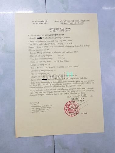 Hình ảnh Bình Tân Đường Tên lửa ngang hơn 5 mét gi chỉ 4 tỷ xxx