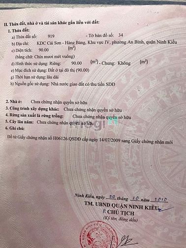 Hình ảnh ☘Bán nền đường Tú Xương KDC Hồng Phát, P. An Bình, Q. Ninh Kiều, Tp CT