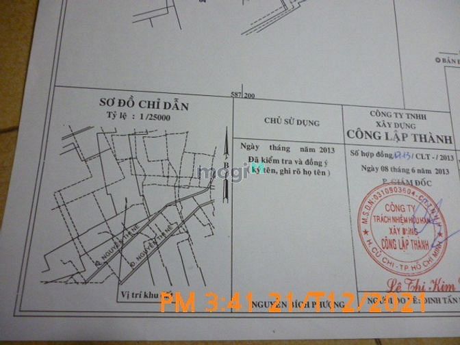 Hình ảnh Bán đất thổ cư 100%, Ấp Cây Trâm, Xã Phú Hòa Đông, ngang 5m, dài 50m..
