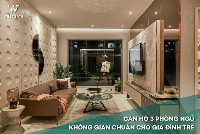 Hình ảnh West Gate 85m2 3PN, Chiếc Khấu 2.5%, Tặng 3 chỉ SJC, TT Chỉ 520Tr