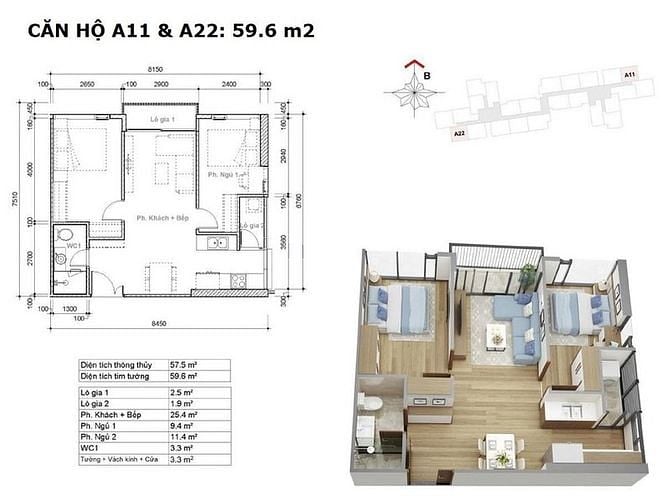 Hình ảnh Mb6623 nạp rút nhanh chóng Eco Green Saigon tầng 12, 56m2, không nội thất. A0797846