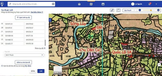 Hình ảnh Đất Bình Thuận, Cận Thị, Cận Giang, Cận Lộ, sổ sẵn