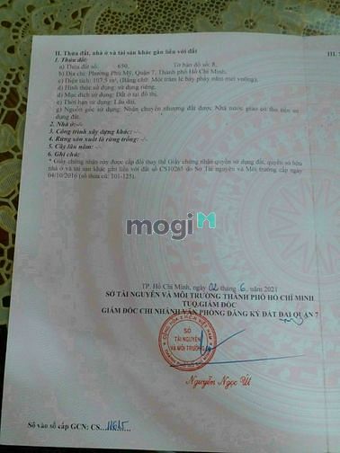 Hình ảnh Đất thổ cư khu đường số chợ lớn phú mỹ q7