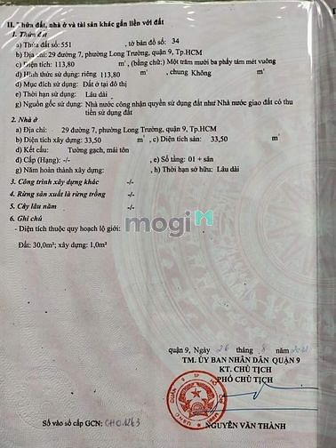 Hình ảnh Cần Bán đất Quận 9 Nguyễn Duy Trinh