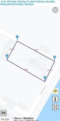 Hình ảnh Bán đất mặt tiền xuân thới sơn 12 huyện hóc môn