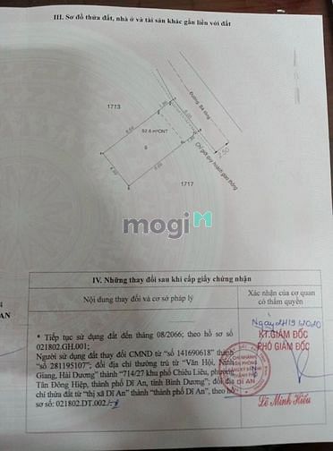 Hình ảnh Bán lô đất 768m2 tc 60m mặt tiền Lê Chí Dân, Tân An, Thủ Dầu Một