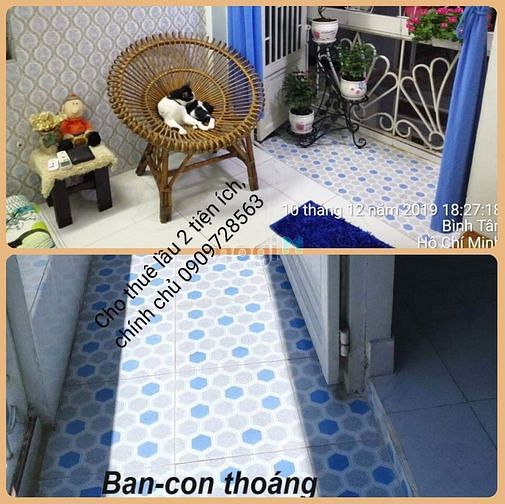 Hình ảnh Cho thuê lầu 2 ngang 4m x dài 8m lối đi riêng 2tr5/tháng