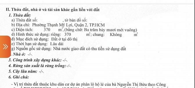 Hình ảnh Bán đất nền Đường Đồng Văn Cống, Thạnh Mỹ Lợi, Q2. 13x28.5. 85tr/m. Sổ