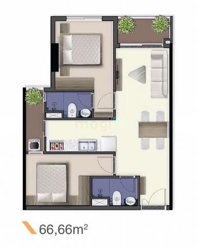 Hình ảnh Mb6623 nạp rút nhanh chóng tầng trung Q7 Saigon Riverside nội thất cơ bản. A0762897
