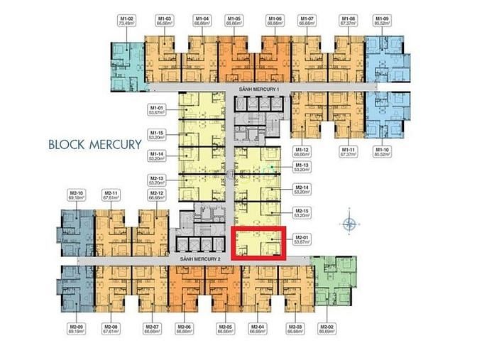 Hình ảnh Mb6623 nạp rút nhanh chóng Q7 Saigon Riverside thuộc tầng thấp, diện tích 53.67m2.A0760344