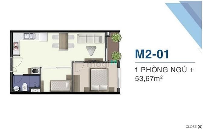 Hình ảnh Mb6623 nạp rút nhanh chóng Q7 Saigon Riverside thuộc tầng thấp, diện tích 53.67m2.A0760344