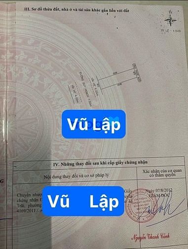 Hình ảnh Bán đất mặt tiền Vũ Lập 7m5 sạch đẹp