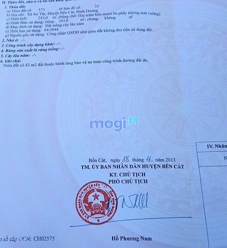 Hình ảnh An Tây Bến Cát đường nhựa DX 8m, 6×42×100m thổ cư