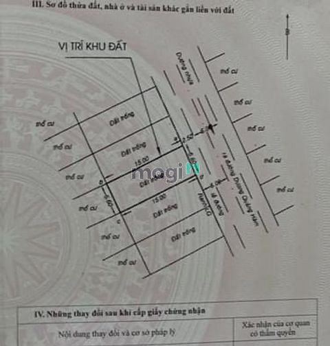 Hình ảnh Bán đất đẹp, ngang gần 6m khu phân lô vip, hẻm 10m, Dương Quảng Hàm GV
