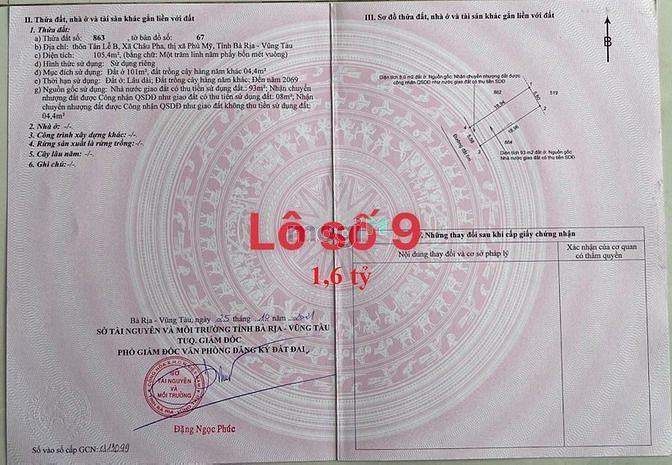 Hình ảnh Chính chủ cần Bán 2 lô đất liền kề thôn Tân Lễ B, xã Châu Pha, Phú Mỹ