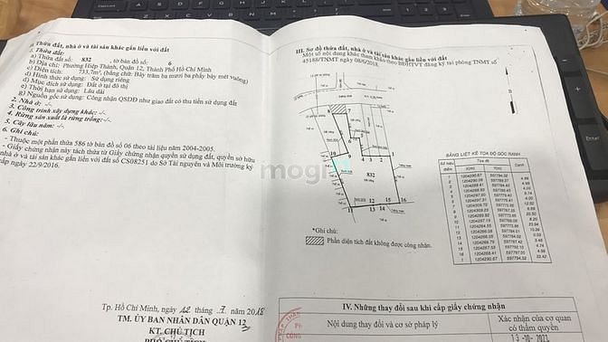 Hình ảnh Bán đất 733m2 Full thổ cư tại trung tâm Quận 12