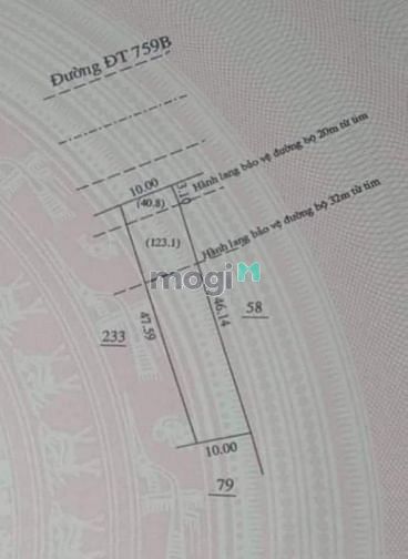 Hình ảnh Bán lô đất MT ĐT 759B, Thanh Hoà Bù Đốp, dt 10×46, 100m tc