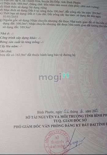 Hình ảnh Bán lô đất MT ĐT 759B, Thanh Hoà Bù Đốp, dt 10×46, 100m tc