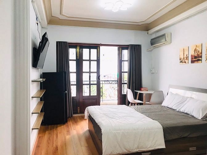 Hình ảnh Căn Hộ Full Nội Thất, Máy Giặc Riêng, Ban Công, Quận 1