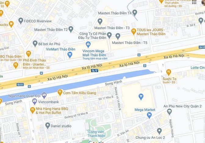 Hình ảnh Cho Thuê Đất Mặt TIền Xa Lộ Hà Nội 20x28m - Giá 100 Triệu