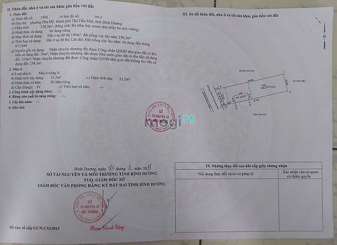 Hình ảnh Cần Bán Gấp lô đất Thổ Cư MT đường DX.043, Phú Mỹ,Thủ Dầu Môt