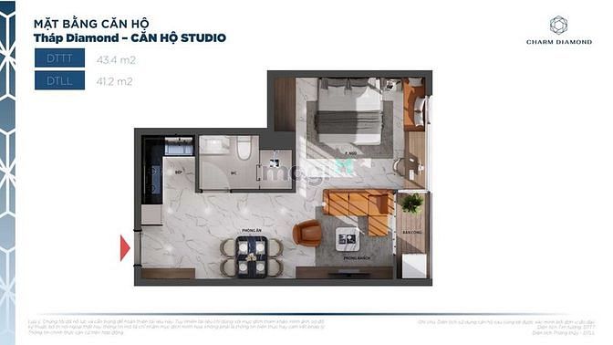 Hình ảnh Căn Hộ Studio Cao Cấp 5* 34tr/m2 DĨ AN, BÌNH DƯƠNG - CHARM DIAMOND