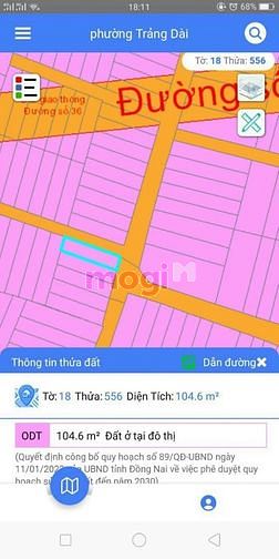 Hình ảnh Đất shr góc 2mặt tiền gần chợ Thanh Hoá kp4 Trảng Dài