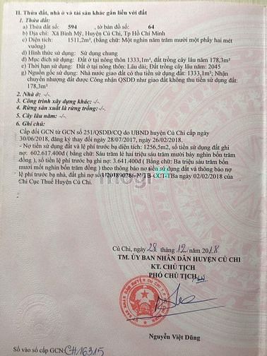 Hình ảnh Cần bán gấp 1.511m đất mặt tiền đường huyện Củ Chi
