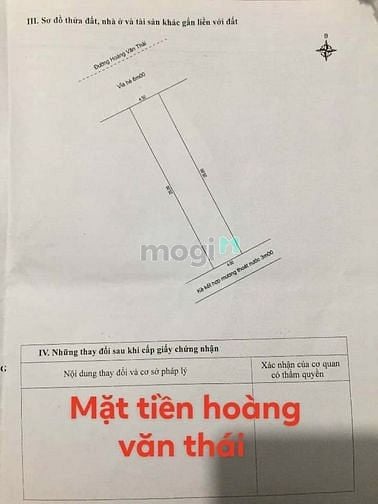 Hình ảnh bán lô đất mặt tiền hoàng văn thái vi tri cực đêp