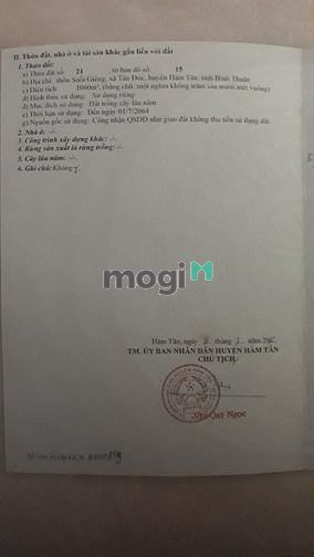Hình ảnh Đất nhà cần bán tại xã Suối Giêng - Tân Đức - Hàm Tân - Bình Thuận