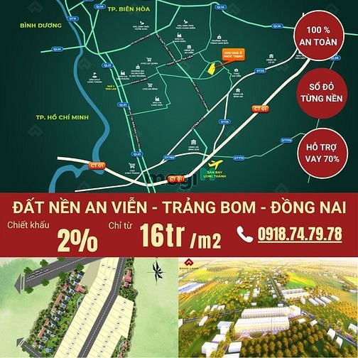 Hình ảnh Mở bán đợt 1 khu đất phân lô gần KCN Giang Điền với nhiều ưu đãi